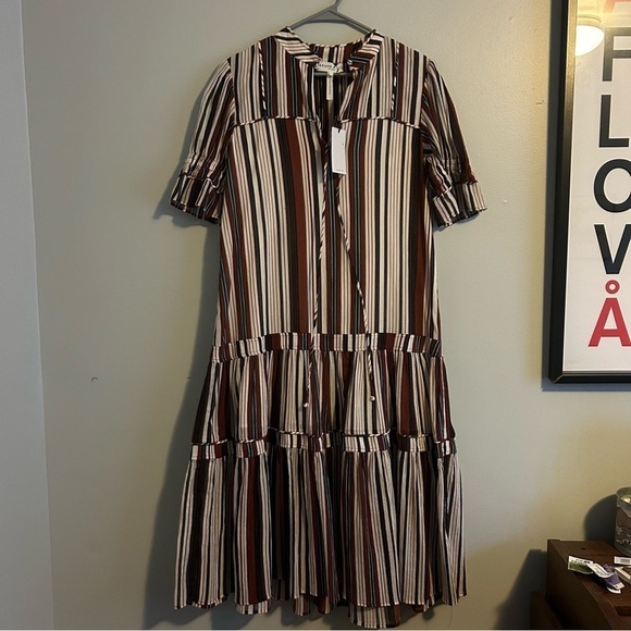 NWT Los Altos Dress Sienna Stripe Midi Dress - Picture 5 of 9